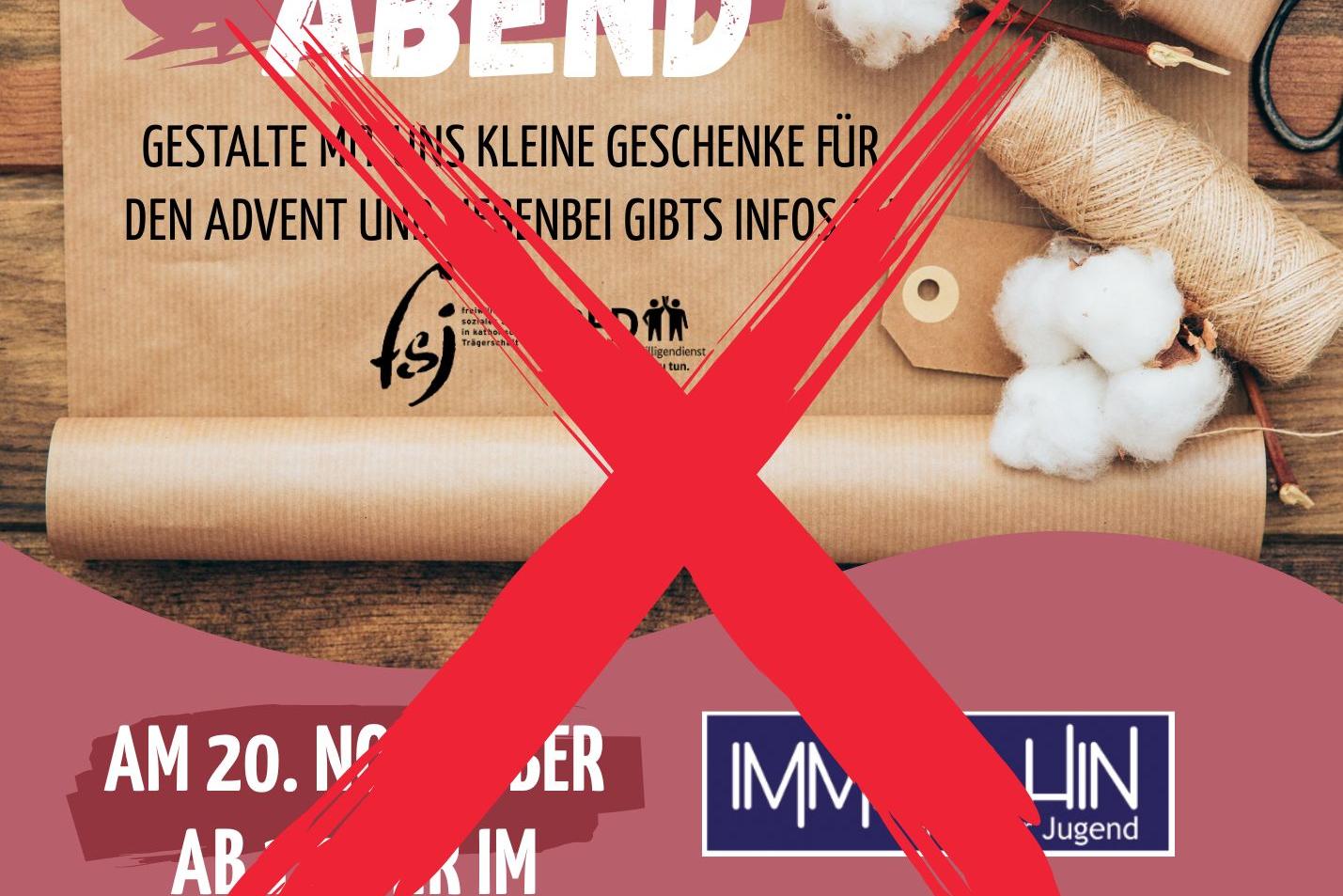 Kreativabend entfällt!