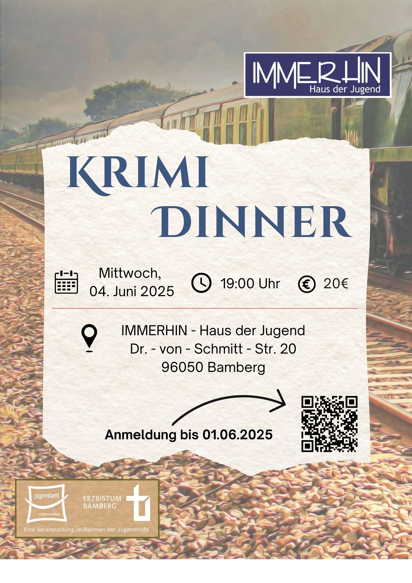 Krimidinner Frist bis 1.6.