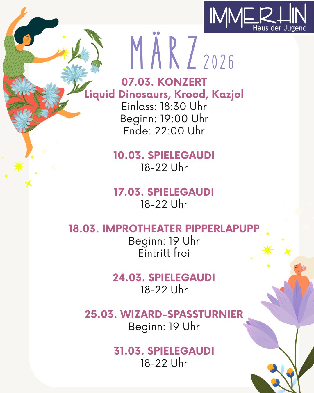 Monatsplan März 26 Insta