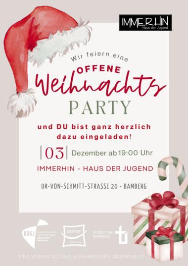 Offene Weihnachtsfeier im IMMERHIN