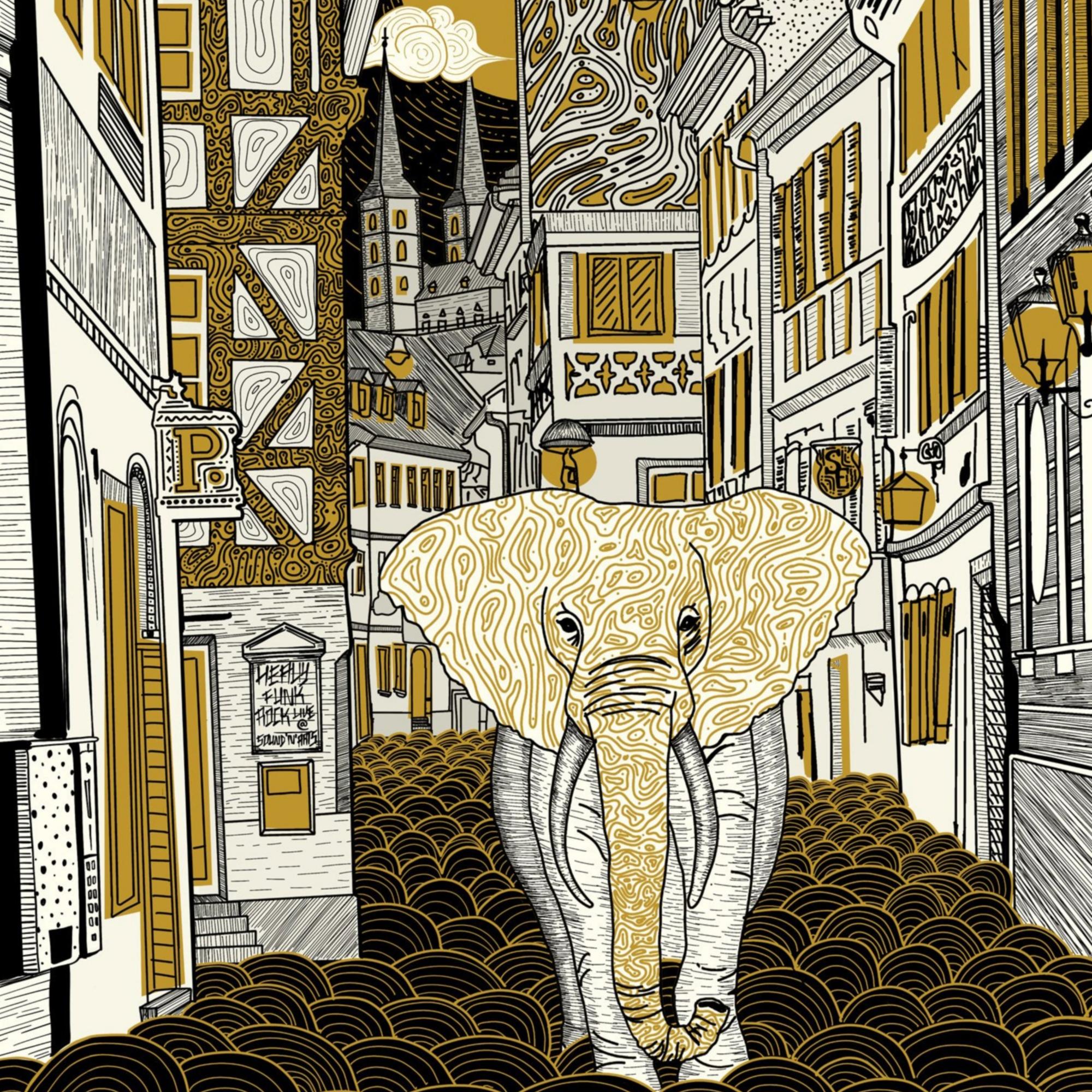 Konzertplakat von Slam Elephant