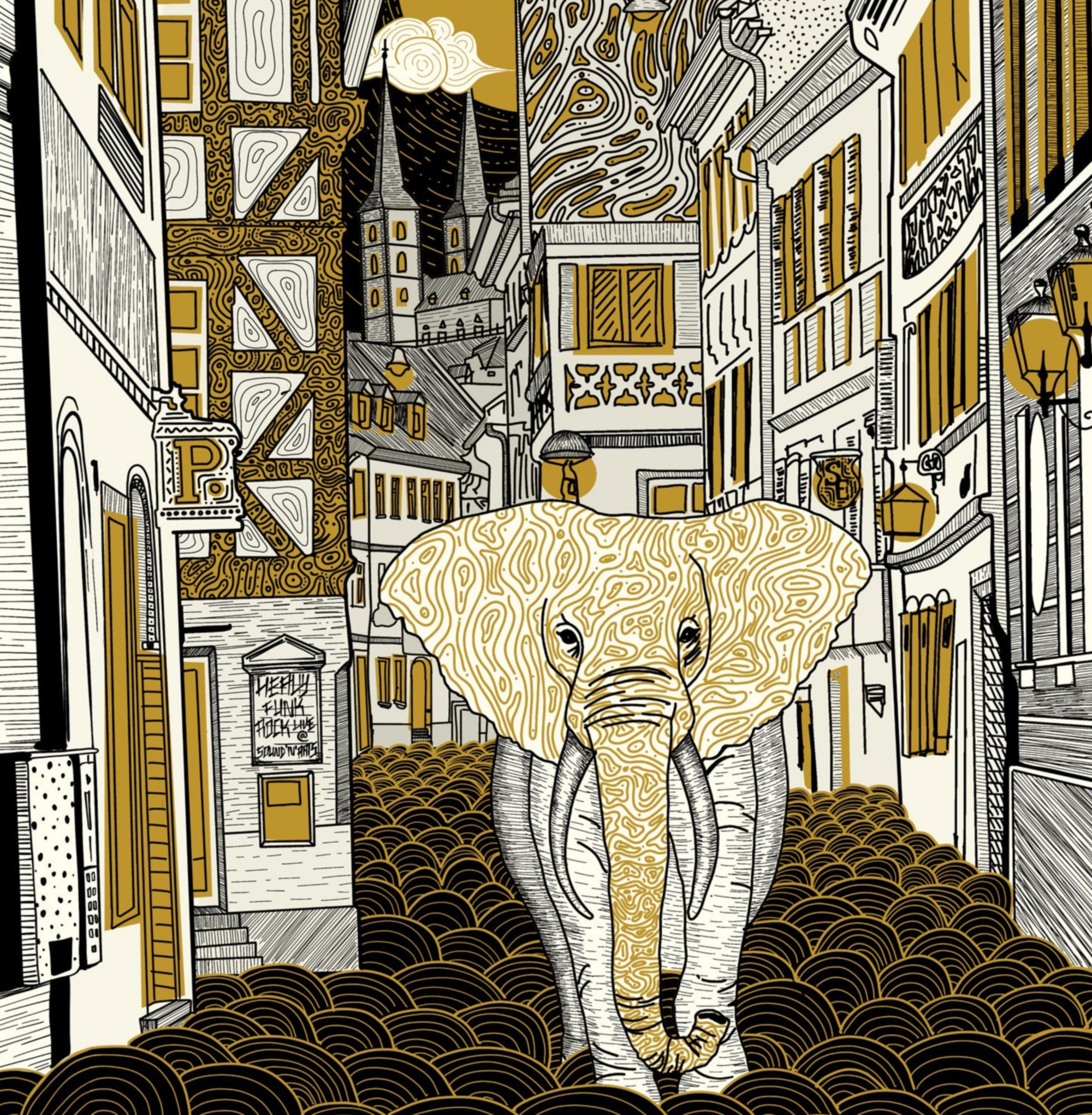 Konzertplakat von Slam Elephant