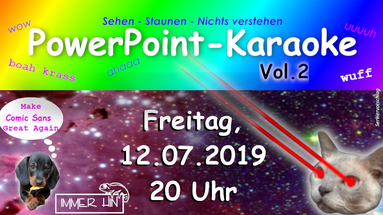 PowerPoint Karaoke Vol.2 – Jugend.Kultur.Treff IMMER HIN